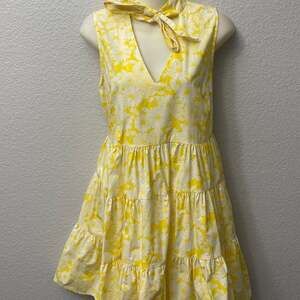 Lisa Marie Fernandez for Target Yellow and White Floral Dress Tiered